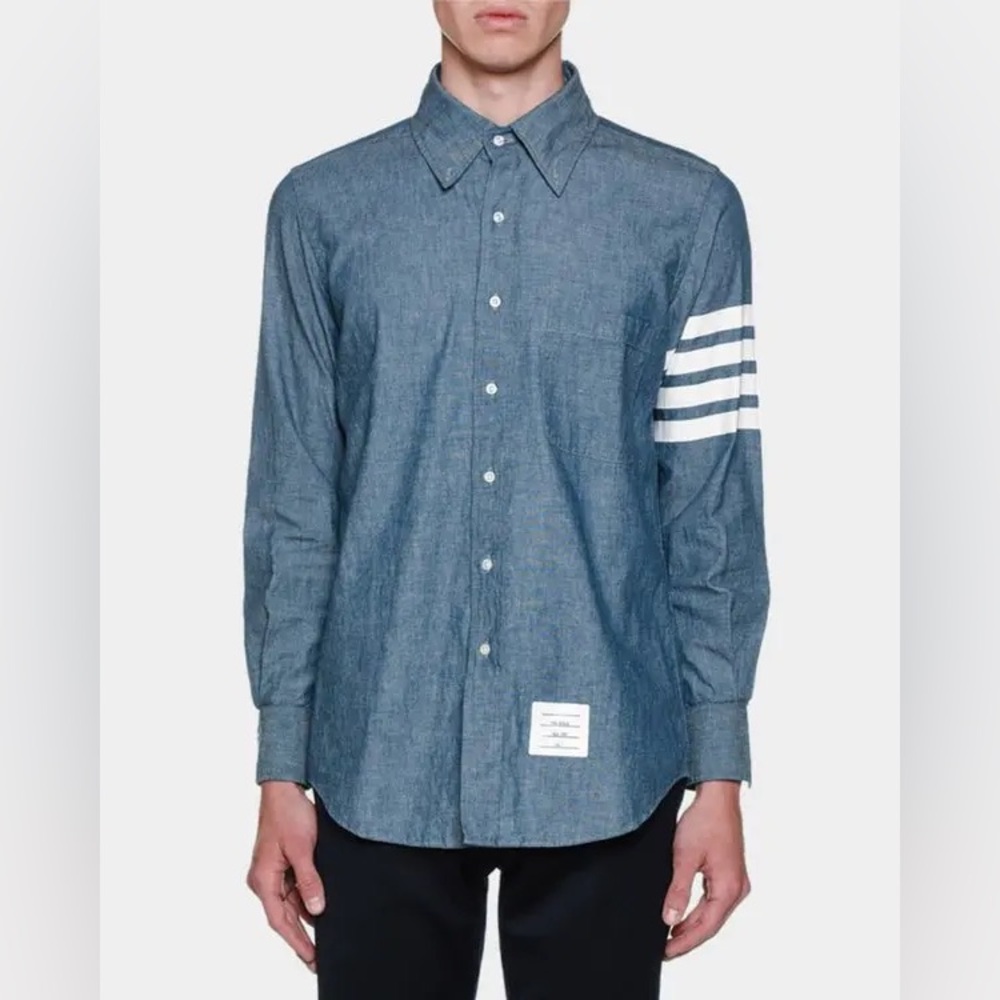 NWT Thom Browne 4-Bar Long Sleeved Shirt